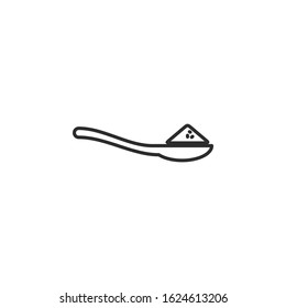 Spoon with content Icon vector sign isolated for graphic and web design. Spoon with sugar symbol template color editable on white background.