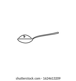 Spoon with content Icon vector sign isolated for graphic and web design. Spoon with sugar symbol template color editable on white background.
