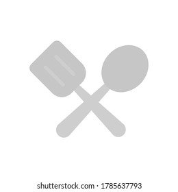 Cuchara, icono de la espátula de cocina. Elementos vectoriales simples de color de los iconos de la restauración pública para ui y ux, sitio web o aplicación móvil
