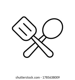 Spoon, cooking spatula icon. Simple line, outline vector elements of public catering icons for ui and ux, website or mobile application