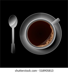 spoon and cup of coffee
