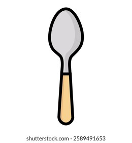 Spoon cutlery color icon vector illustration design