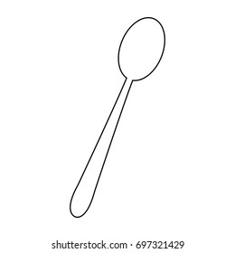 spoon cutlery eating utensil kitchen icon