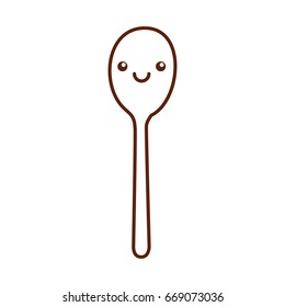 spoon cutlery kawaii character