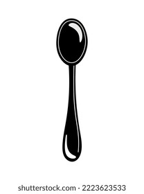 spoon cutlery silhouette style icon