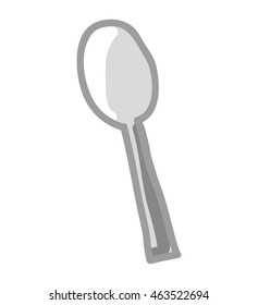 spoon cutlery tool isolated icon vector illustration design