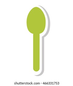 spoon cutlery tool isolated icon vector illustration design