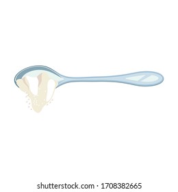 Spoon dough vector icon.Cartoon vector icon isolated on white background spoon dough.