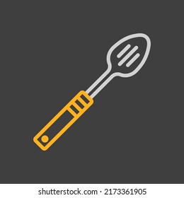 Spoon for draining vector icon. Kitchen appliances. Graph symbol for cooking web site design, logo, app, UI