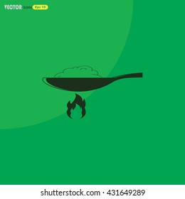 Spoon with a drug vector icon