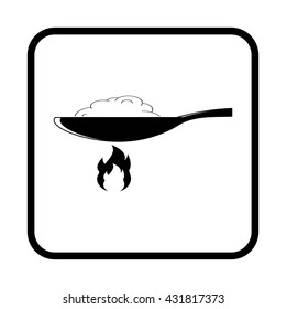 Spoon with a drug vector icon