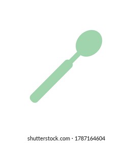 Spoon Flat icon Design Cartoon Vector Illustration Template