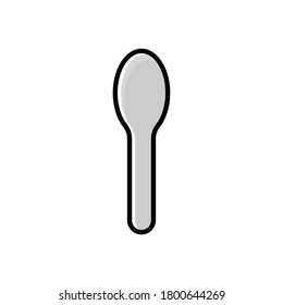 Spoon flat icon. Design template vector