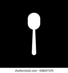 Spoon Flat Icon On Black Background