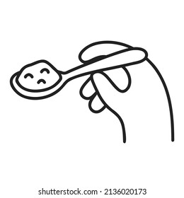 Spoon .Food and Beverage Doodles.