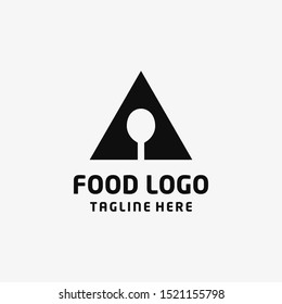 spoon, food logo Template. Vector illustration. on white background