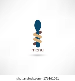 Spoon and fork around it