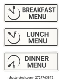 Spoon and fork. Clock logo made from cutlery.  The fork serves as an hour hand, the spoon as a minute hand, and the plate as a clock face. Breakfast, lunch, and dinner time. Stylized sign in the form of a sticker with a shadow  cleverly combines the concept of time and dining, making it an ideal visual identity for cafes, restaurants, bistros, and food delivery services. The logo is maked in a sticker-style format with a subtle shadow, adding depth and a tactile feel that enhances its visibility on menus, signage, promotional materials, and digital platforms. 