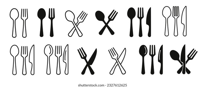 Cuchara y tenedor. Logo de Cocina