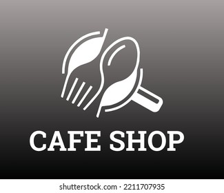 spoon and fork and cup logo design