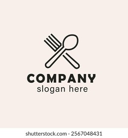 Spoon and fork, cutlery icon. Culinary, restaurant, food service symbol simple 