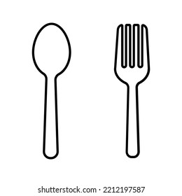 spoon and fork cutlery vector
