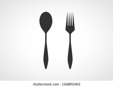 Spoon Fork Cutlery Vector Icon Restaurant Stock Vector (Royalty Free ...