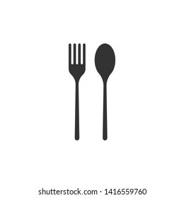 spoon and fork food Icon and Logo template