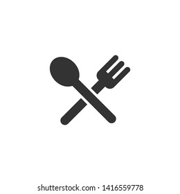 spoon and fork food Icon and Logo template