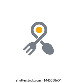 Spoon Fork Food Restaurant Cafe Isolated Logo Vector