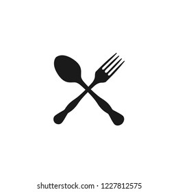 Spoon and fork graphic design template vector