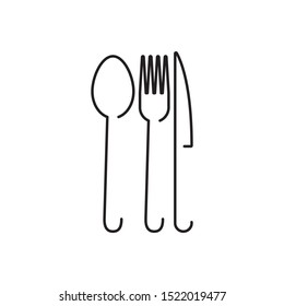 Spoon fork graphic design template vector isolated