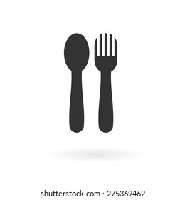 Spoon and fork icon