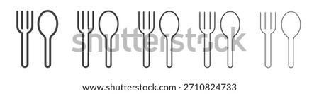 Spoon and Fork icon design, logo, app, UI. Vector illustration, EPS