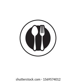 Spoon and fork Icon design templates. vector illustration