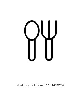 spoon fork icon. Element of autumn icon for mobile concept and web apps. Thin line spoon fork icon can be used for web and mobile