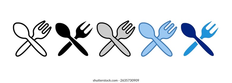 Spoon And Fork Icon Element For Design