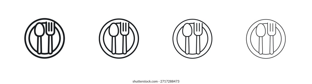 Spoon and Fork icon Eps10. icons graphic design
