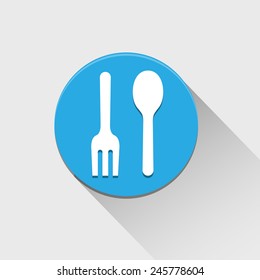 Spoon and fork icon great for any use. Vector EPS10.
