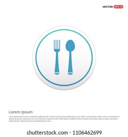 Spoon and fork icon Hexa White Background icon template