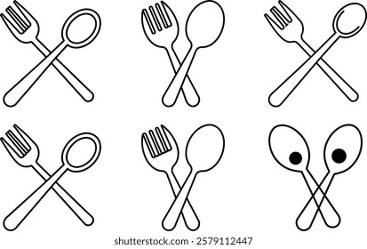 spoon and fork icon  illustration ar vector