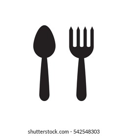 spoon and fork icon illustration isolated vector sign symbol