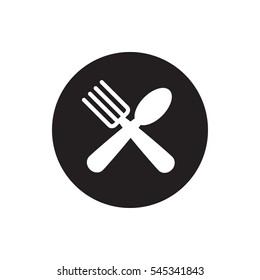 spoon and fork icon illustration isolated vector sign symbol