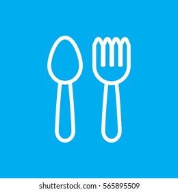 spoon and fork icon illustration isolated vector sign symbol
