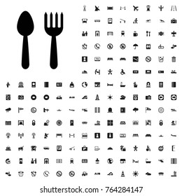 Spoon and fork icon illustration isolated vector sign symbol. airport icons set for web and mobile.