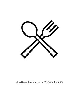 spoon and fork icon logo design. spoon, fork and knife icon vector. restaurant sign and symbol