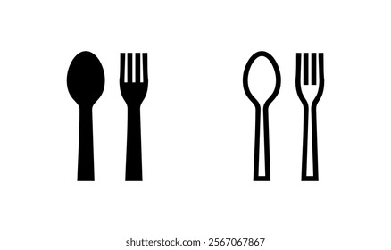 spoon and fork icon logo design. spoon, fork and knife icon vector. restaurant sign and symbol