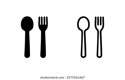 spoon and fork icon logo design. spoon, fork and knife icon vector. restaurant sign and symbol