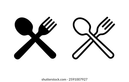 spoon and fork icon logo design. spoon, fork and knife icon vector. restaurant sign and symbol