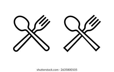 spoon and fork icon logo design. spoon, fork and knife icon vector. restaurant sign and symbol